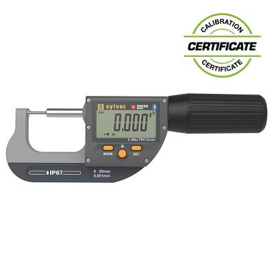 SYLVAC Digital Mikrometer S_MIKE PRO IP67 BT cyl, Ø2mm, 25-60 mm inkl. certifikat